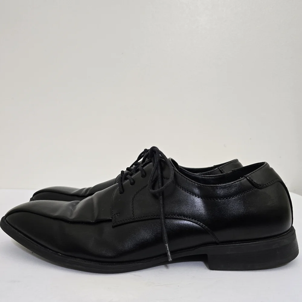 ALFANI size 12 Seth Lace Up Oxford Dress Shoes‎ Black